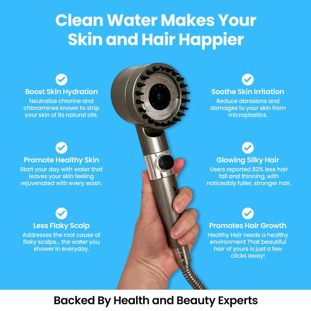 HydroSoothe™ Premium Filtered Shower Head (Includes 5 Filter Refills)