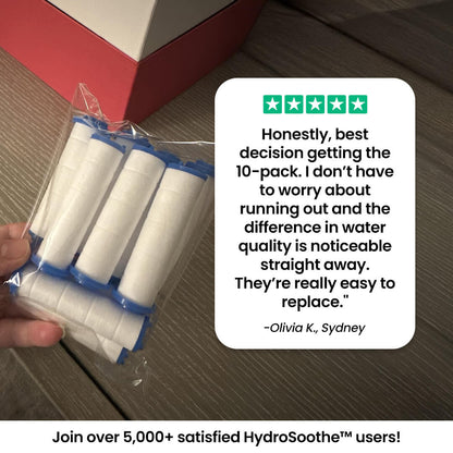 HydroSoothe™ 10 Pack Filters For Premium Shower Head